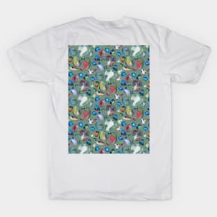 Watercolor stones sea vibes green water T-Shirt